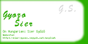 gyozo sier business card